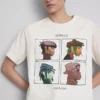Afslappet Gorillaz-T-shirt med musikmotiv