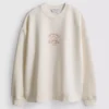 Afslappet sweatshirt i bomuldsblanding med grafisk print