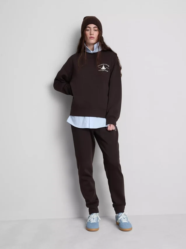 Afslappet sweatshirt i bomuldsblanding med print