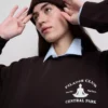 Afslappet sweatshirt i bomuldsblanding med print