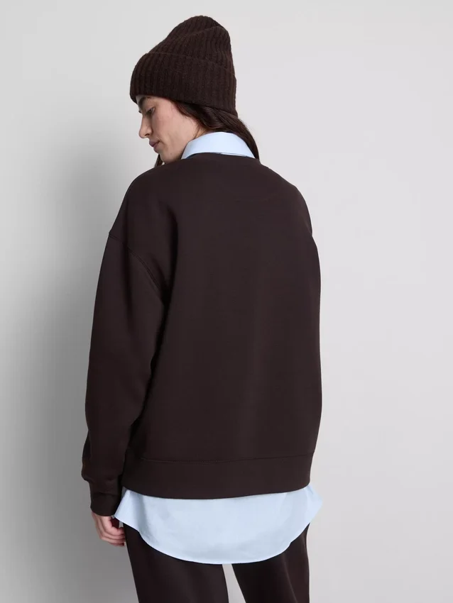 Afslappet sweatshirt i bomuldsblanding med print