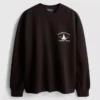 Afslappet sweatshirt i bomuldsblanding med print