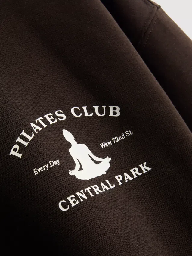 Afslappet sweatshirt i bomuldsblanding med print