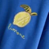 Afslappet sweatshirt i citronfarve med højt bomuldsindhold