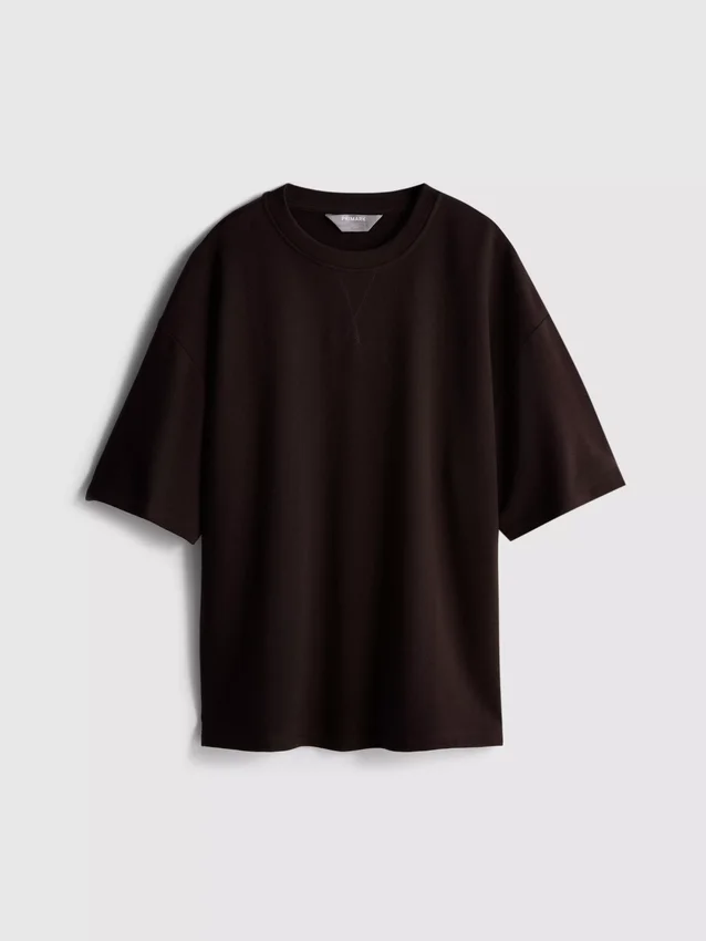 Afslappet T-shirt med højt bomuldsindhold