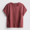 Afslappet T-shirt med rund hals og god luftgennemstrømning