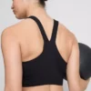 Aktiv crop-top med V-udskæring og glat pasform