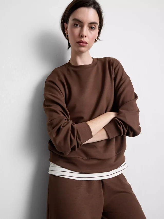 Aktiv sweatshirt med rund hals