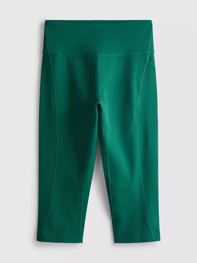 Aktive capri-leggings med høj talje