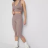 Aktive capri-leggings med høj talje