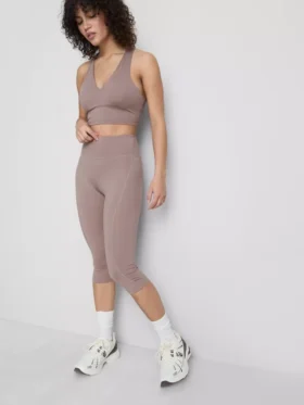 Aktive capri-leggings med høj talje