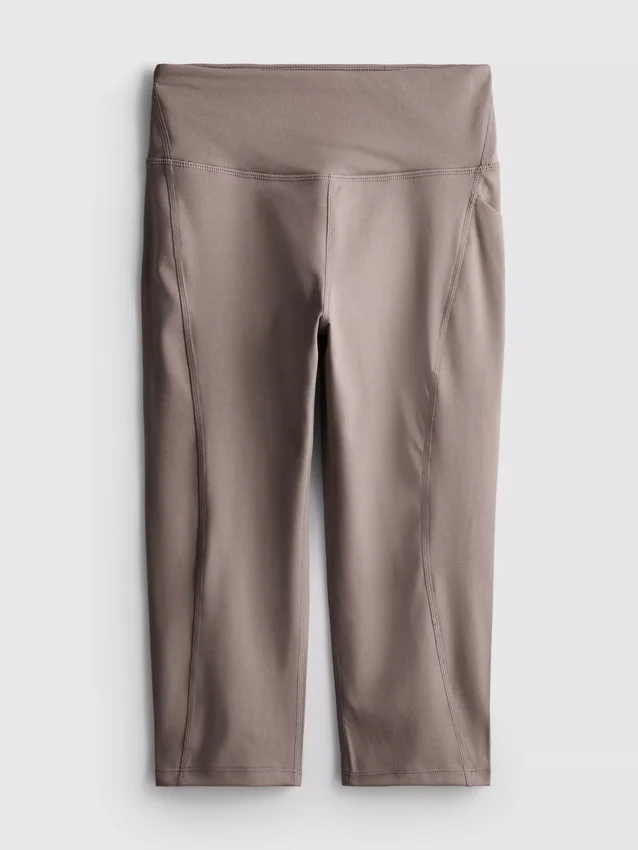 Aktive capri-leggings med høj talje