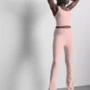 Aktive leggings med høj talje og udvidede ben