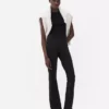 Aktive leggings med høj talje og udvidede ben