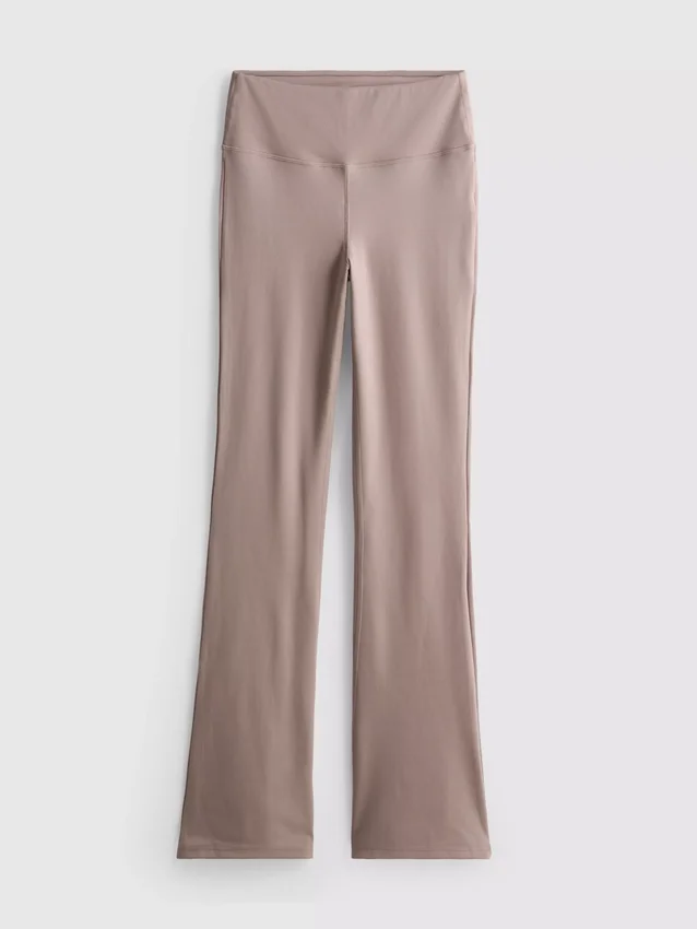 Aktive leggings med høj talje og udvidede ben
