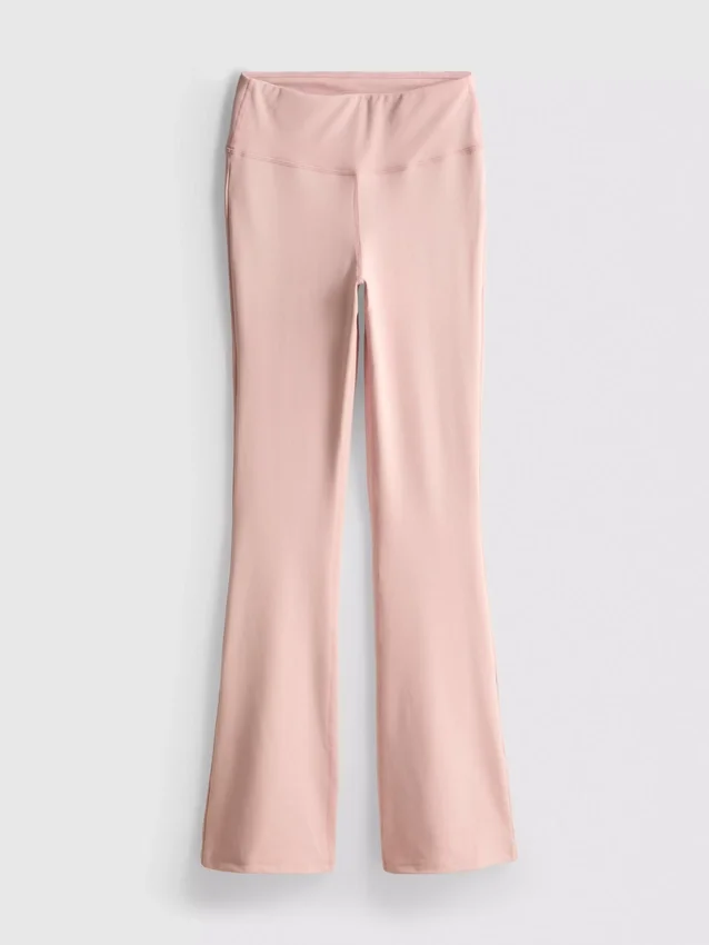 Aktive leggings med høj talje og udvidede ben