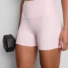 Aktive shorts med høj talje i gingham-mønster
