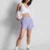 Aktive shorts med mesh-indsats