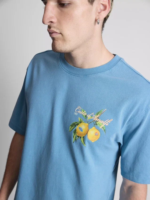Amalfi-skjorte med citronmotiv