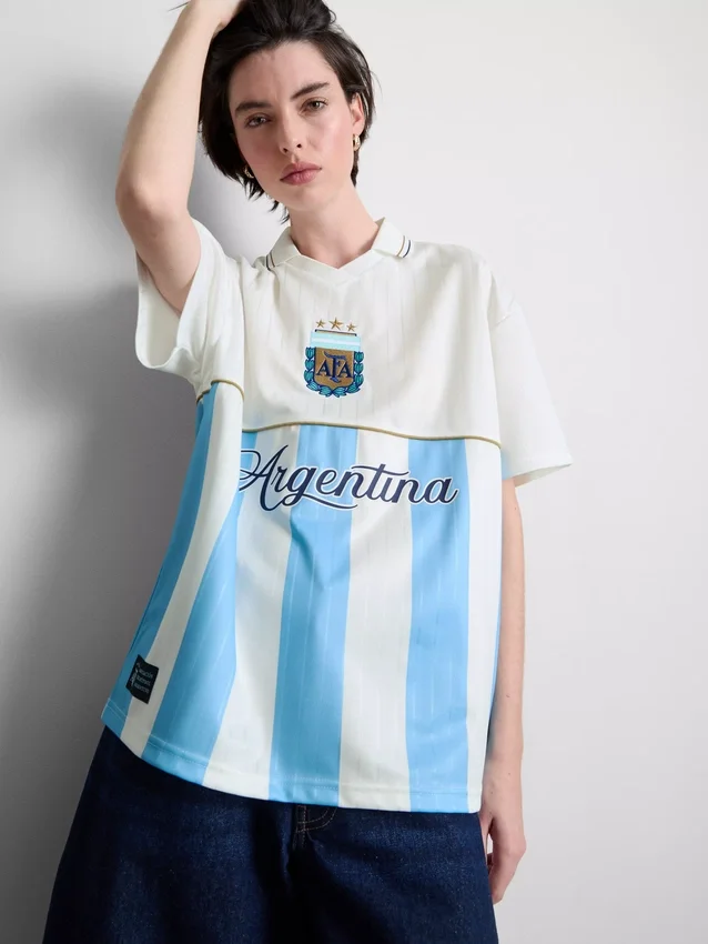 Argentinsk fodboldtrøje med krave