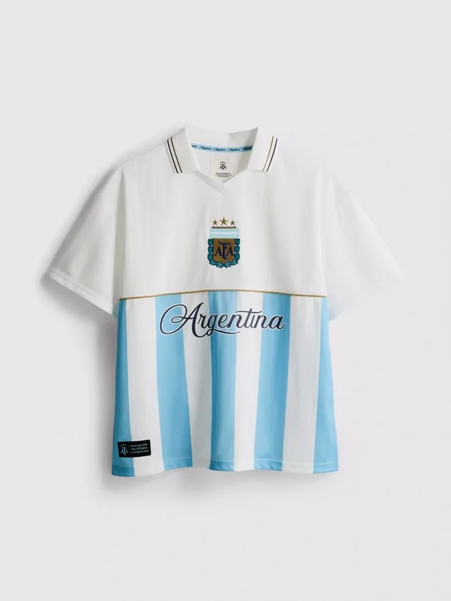 Argentinsk fodboldtrøje med krave