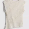 Asymmetrisk tanktop i blonder