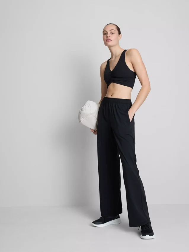 Athleisure-bukser med brede ben