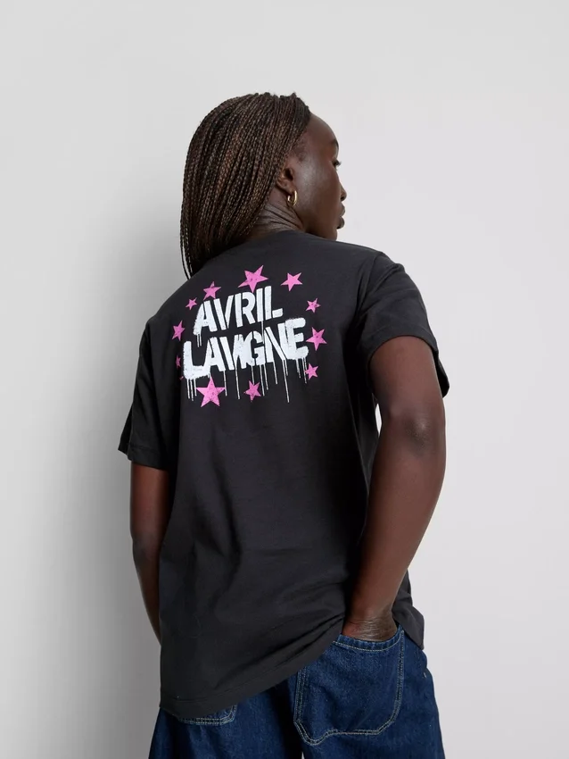 Avril Lavigne grafisk bomuldst-shirt