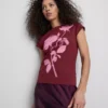 Baby-T-shirt i bomuld med blomsterprint