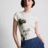 Baby-T-shirt i bomuld med blomsterprint