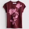 Baby-T-shirt i bomuld med blomsterprint
