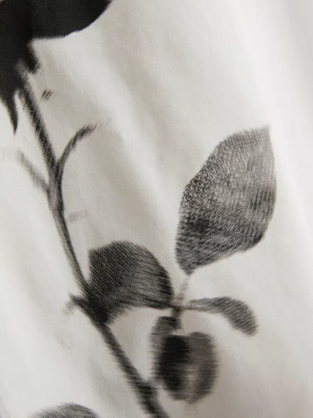 Baby-T-shirt i bomuld med blomsterprint
