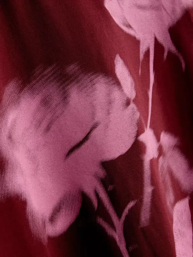 Baby-T-shirt i bomuld med blomsterprint