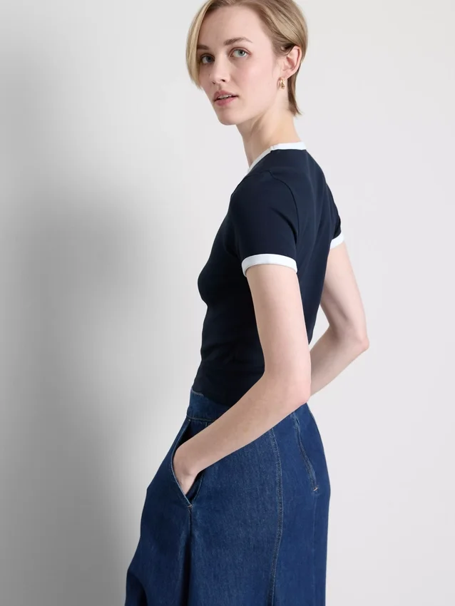 Baby-T-shirt i bomuld med grafisk print