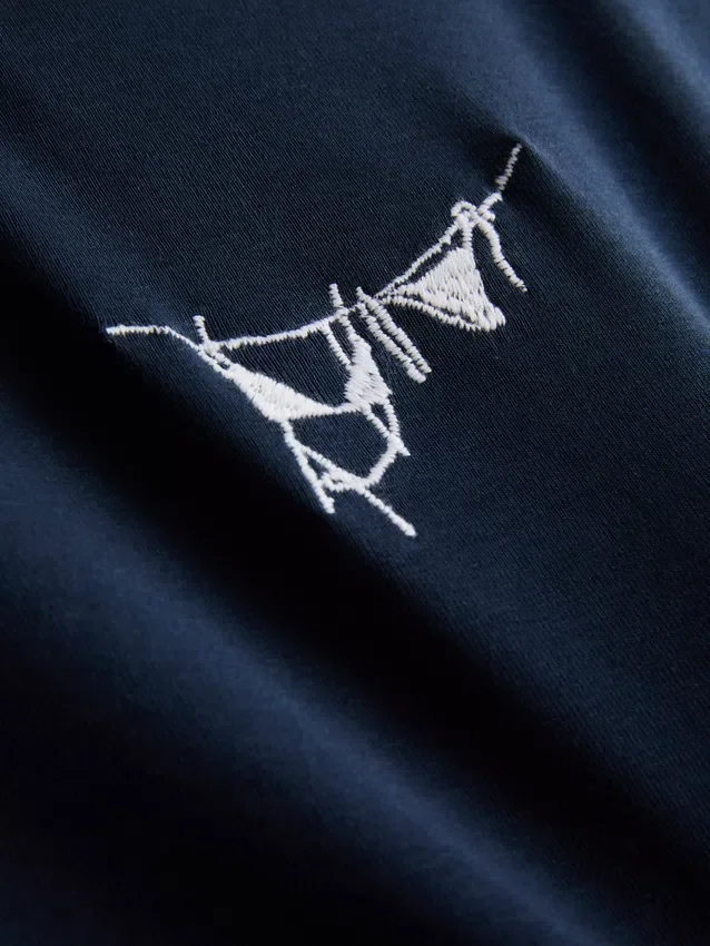 Baby-T-shirt i bomuld med grafisk print