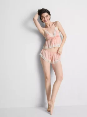 Babydoll-bralette i satin og blonder til brud