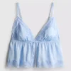 Babydoll-bralette i satin og blonder til brud