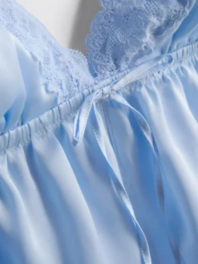 Babydoll-bralette i satin og blonder til brud