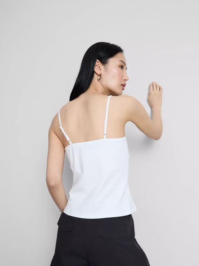 Babydoll-cami-top med V-udskæring