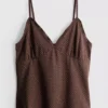 Babydoll-cami-top med V-udskæring