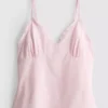Babydoll-cami-top med V-udskæring
