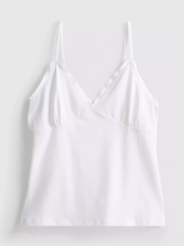 Babydoll-cami-top med V-udskæring