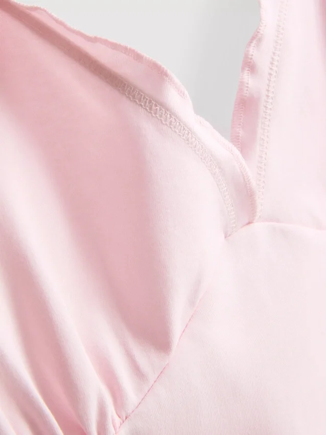 Babydoll-cami-top med V-udskæring