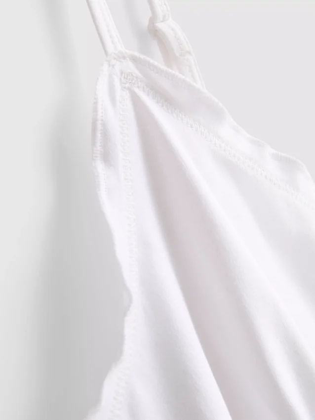 Babydoll-cami-top med V-udskæring