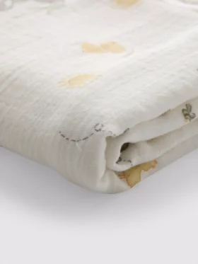 Babytæppe i musselin med dyremotiv