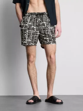 Badeshorts med abstrakt print