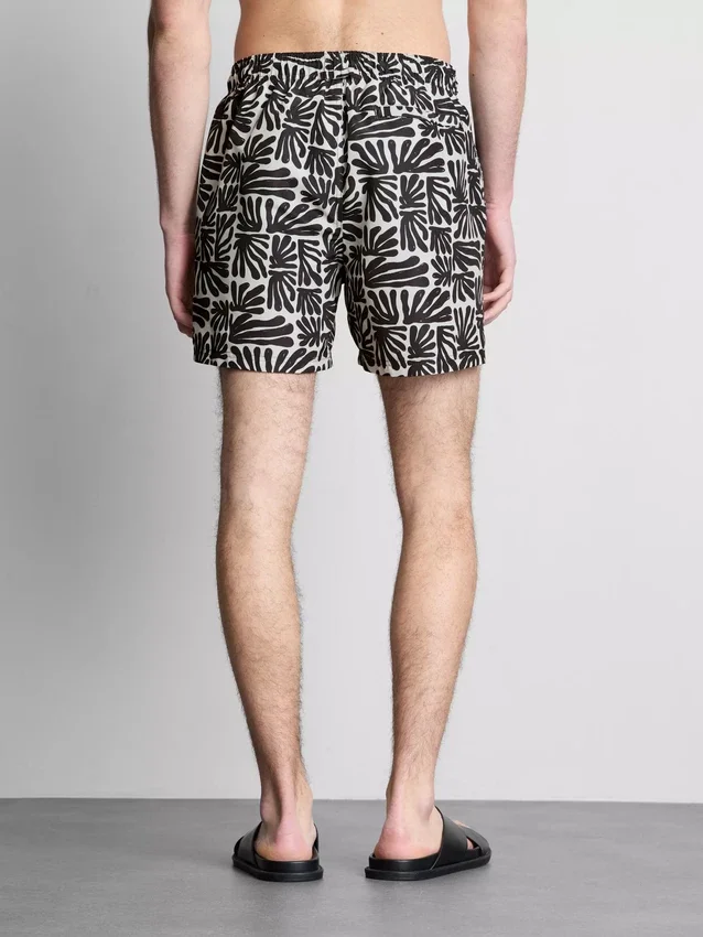 Badeshorts med abstrakt print