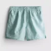 Badeshorts med broderede blade