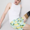 Badeshorts med citronprint