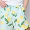 Badeshorts med citronprint